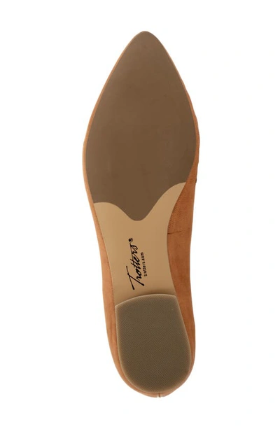 Shop Trotters Estee Woven Flat In Luggage Nubuck