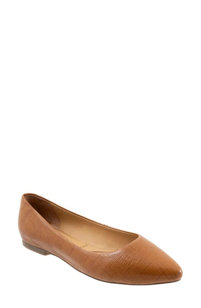 Shop Trotters Estee Ballet Flat In Luggage Embossed