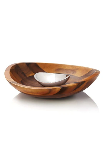 Nambe Nambé 'braid' Chip & Dip Server In Brown
