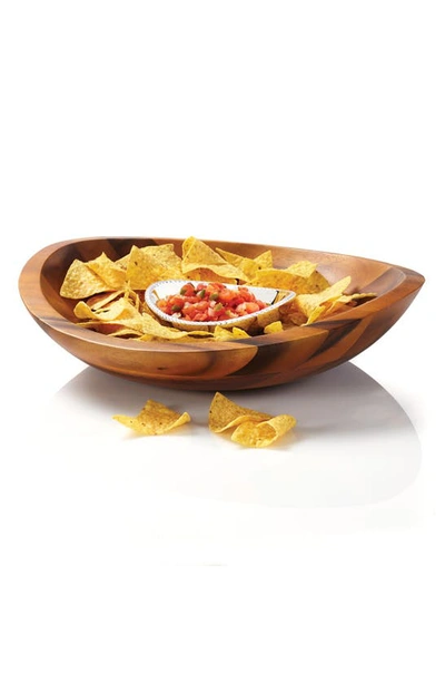 Nambe Nambé 'braid' Chip & Dip Server In Brown