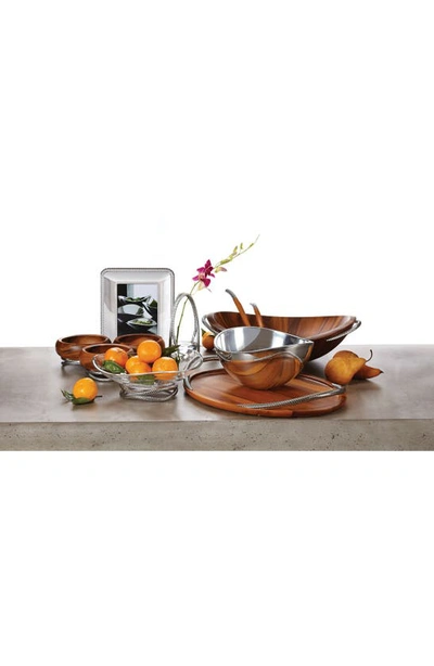 Shop Nambe Nambé 'braid' Chip & Dip Server In Brown