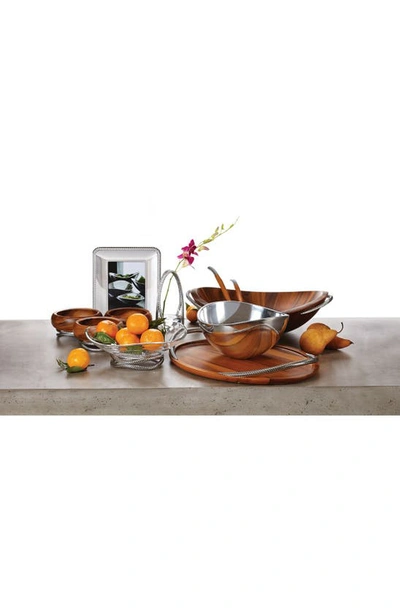 Nambe Nambé 'braid' Chip & Dip Server In Brown