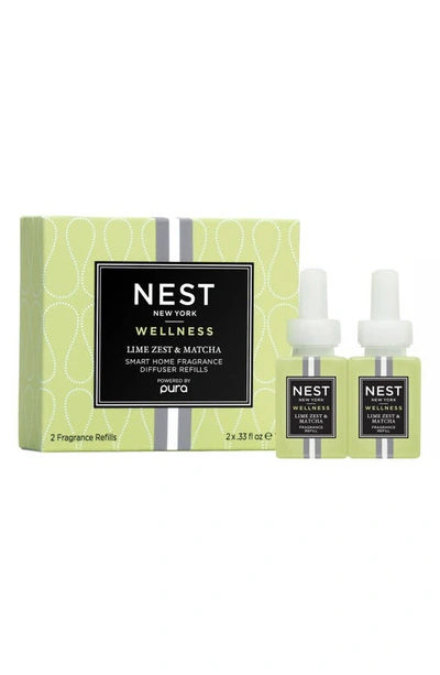 Shop Nest New York New York Pura Smart Home Fragrance Diffuser Refill Duo In Lime Zest And Matcha