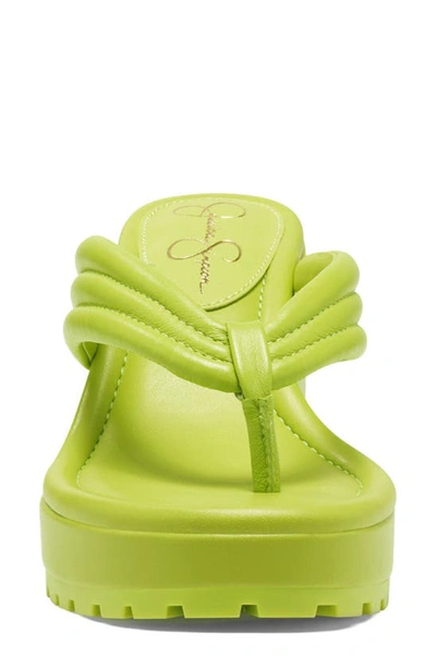 Shop Jessica Simpson Kemnie Wedge Sandal In Spring Green