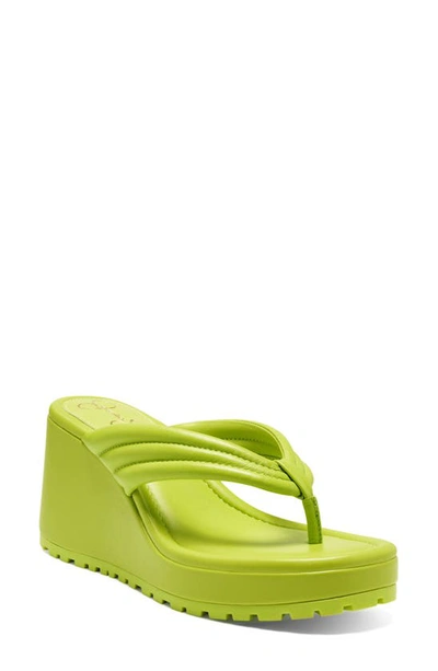 Shop Jessica Simpson Kemnie Wedge Sandal In Spring Green