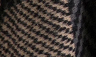 Saachi Mixed Print Faux Fur Trim Cardigan In Black