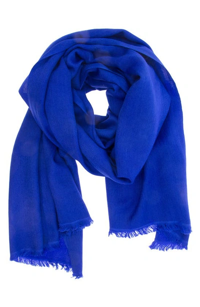Shop Saachi Cashmere & Silk Scarf In Blue