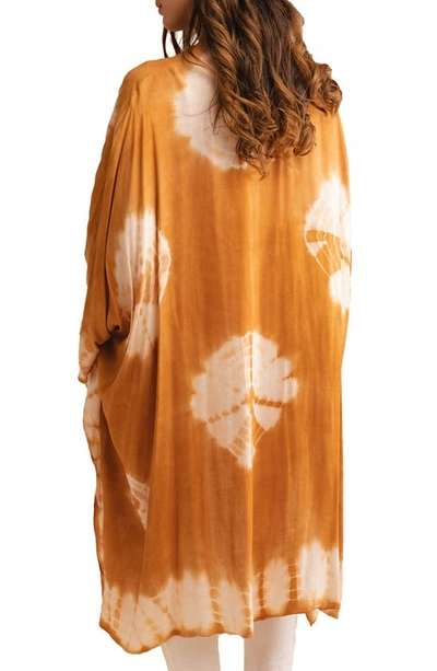 Shop Saachi Tie Dye Ruana In Sienna