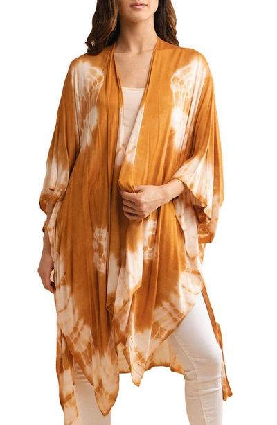 Saachi Tie Dye Ruana In Sienna