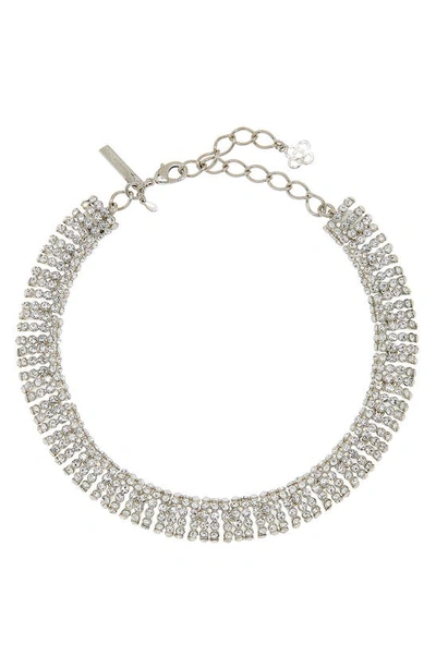 Shop Oscar De La Renta Disco Crystal Choker Necklace