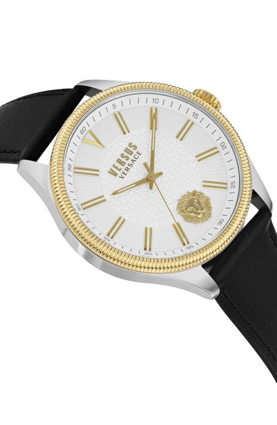 Shop Versus Colonne Two-tone Bracelet & Leather Strap Watch Set, 45mm In Two Tone