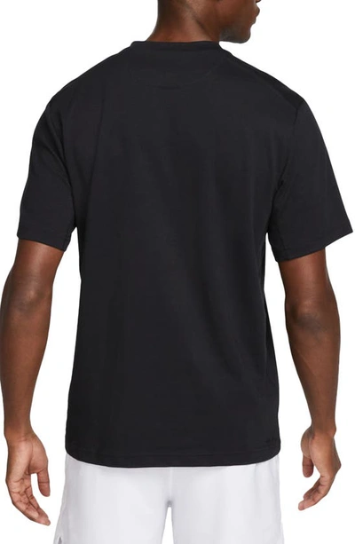 Shop Nike Primary Training Dri-fit Short Sleeve T-shirt In Black/ Black