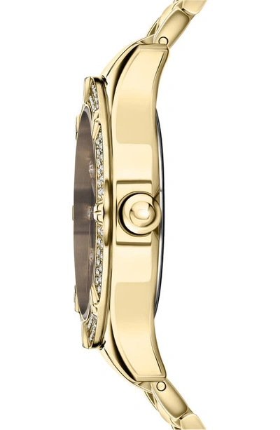 Shop Versus Versace Canton Road Crystal Bracelet Watch, 36mm In Yellow Gold