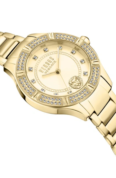 Shop Versus Canton Road Crystal Bracelet Watch, 36mm In Ip Yellow Gold