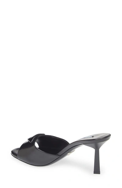 Shop Prada Logo Slide Sandal In Nero