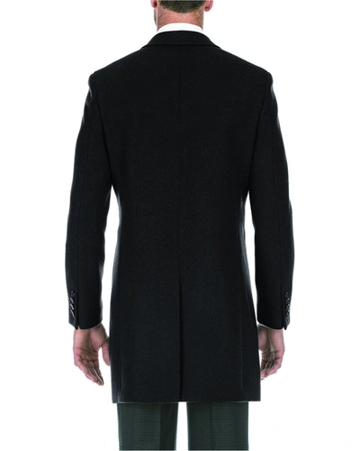 Shop English Laundry Wool-blend Coat In Black