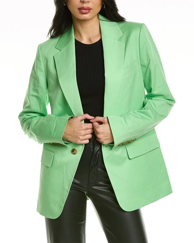 Shop A.l.c A. L.c. Ridley Linen-blend Jacket In Green