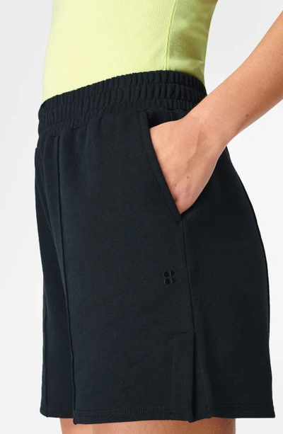 Shop Sweaty Betty After Class Cotton Blend Shorts In Black