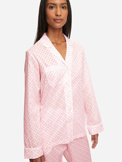 Shop Derek Rose Women's Pyjamas Ledbury 56 Cotton Batiste Pink