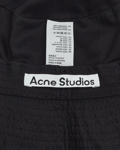 Shop Acne Studios Twill Bucket Hat In Black