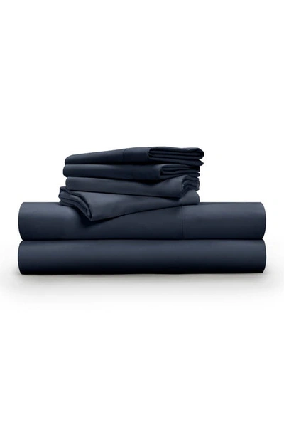 Pg Goods Pillow Guy Luxe Soft 'n Smooth Tencel® Lyocell Sheet Set In Dark Navy