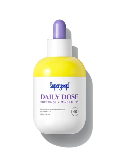 Shop Supergoop Daily Dose Bioretinol + Mineral Spf 40 Sunscreen 1.0 Fl. Oz. !