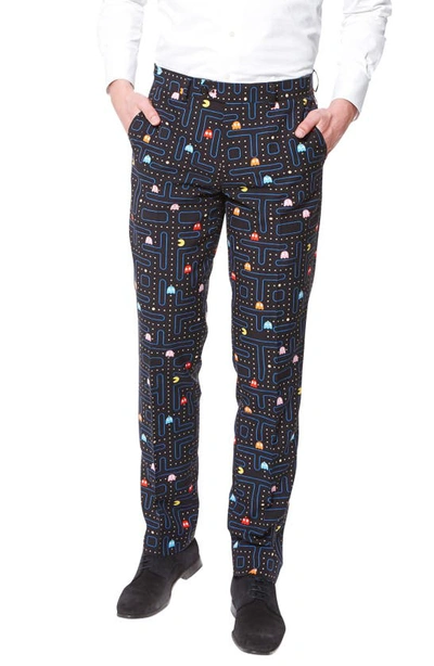 Shop Opposuits 'pac-man™' Trim Fit Two-piece Suit With Tie In Black