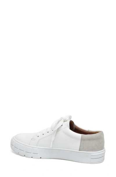 Linea Paolo Kenzi Platform Sneaker In Eggshell/ Off White
