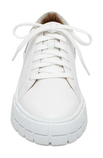 Linea Paolo Kenzi Platform Sneaker In Eggshell/ Off White