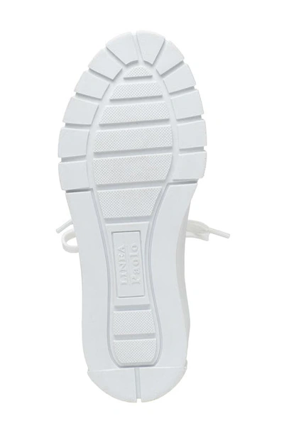 Linea Paolo Kenzi Platform Sneaker In Eggshell/ Off White