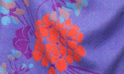 Shop Saachi Praachy Floral Print Reversible Scarf In Orange