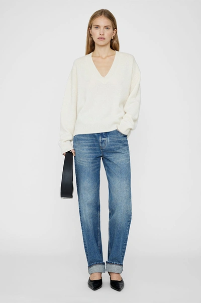 Shop Anine Bing Lee Sweater In Cream