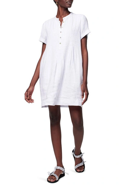 Shop Faherty Gemina Linen Dress In White