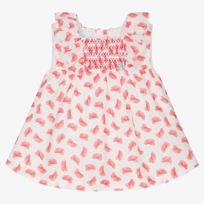 Shop Artesania Granlei Baby Girls Red Floral Cotton Dress