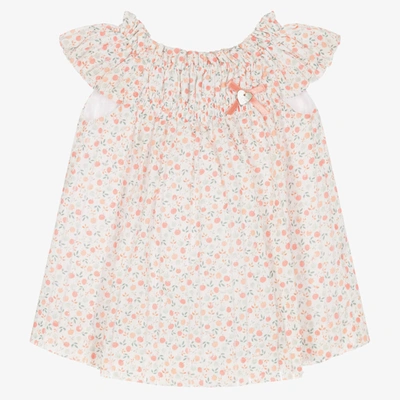 Shop Artesania Granlei Baby Girls White Fruit Print Dress