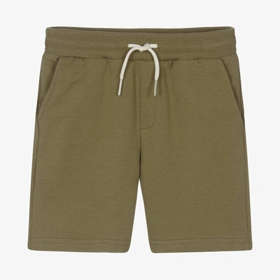 Shop Mayoral Boys Khaki Green Jersey Shorts