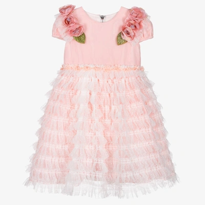 Shop Graci Girls Pink Layered Tulle Dress