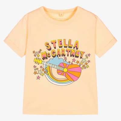 Shop Stella Mccartney Kids Girls Orange Love To Dream T-shirt