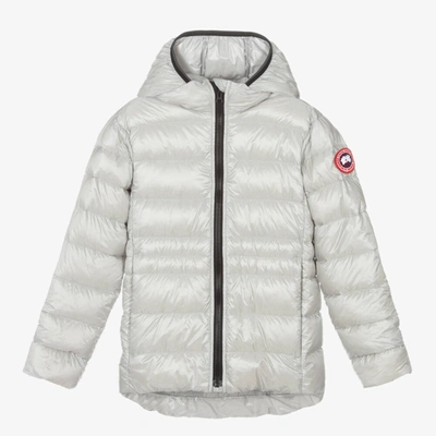 Shop Canada Goose Girls Silver Down Padded Jacket