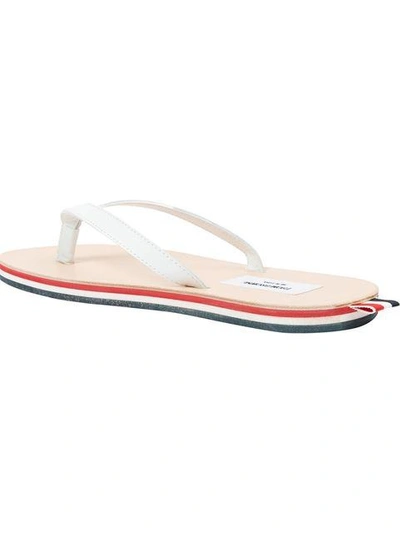 Shop Thom Browne Striped Sole Flip Flops