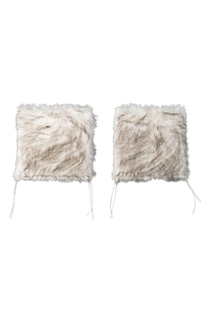 Shop Luxe Laredo Set Of 2 Faux Fur Seat Cushions In Gradient Chocolate