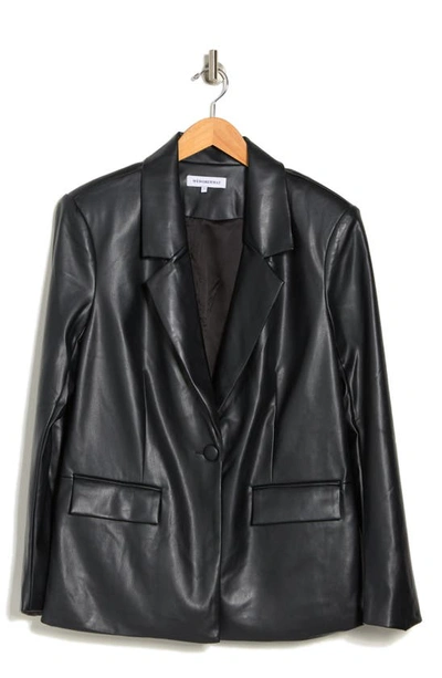 Shop Weworewhat Faux Leather Blazer In Black