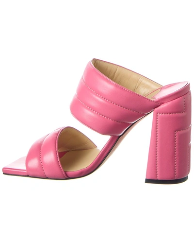 Shop Jimmy Choo Themis 100 Leather Sandal In Pink