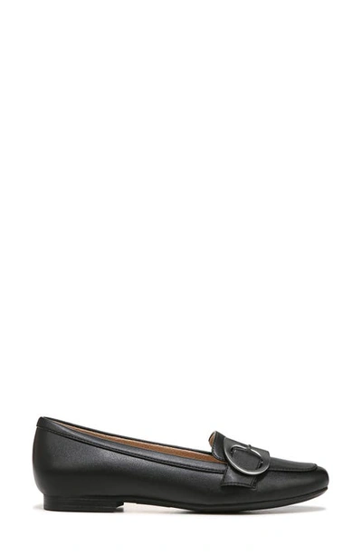 Naturalizer Kayden Buckle Loafer In Black Smooth Synthetic