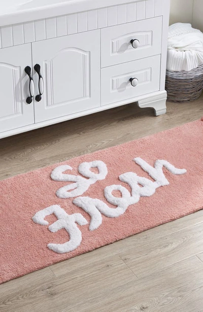 Vcny Home 'so Fresh' Pompom Pink Bath Rug In Blush