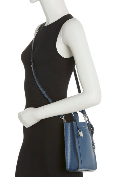 Marc Jacobs Micro Leather Tote In Azure Blue
