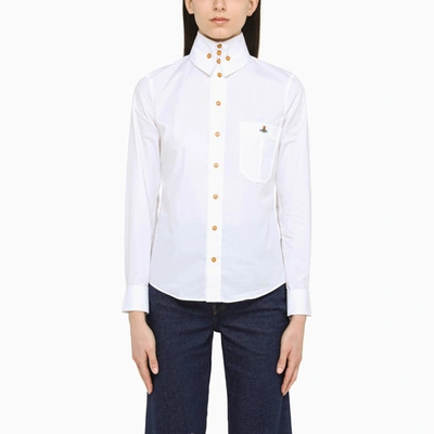 Shop Vivienne Westwood White Slim Shirt In Poplin