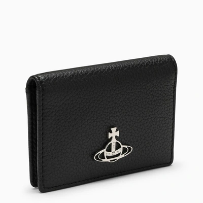 Shop Vivienne Westwood Black Grained Leather Card Case