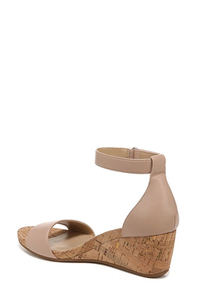 Shop Naturalizer Areda Ankle Strap Wedge Sandal In Vintage Mauve Pink Synthetic
