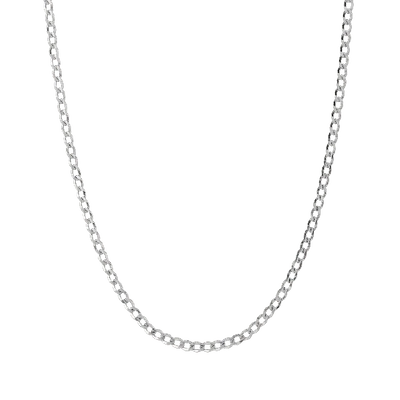 Aurate New York Medium Gold Curb Chain Necklace In White